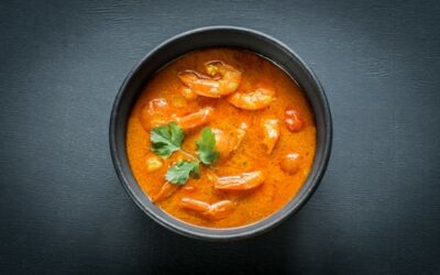 Crevettes au curry au lait de coco