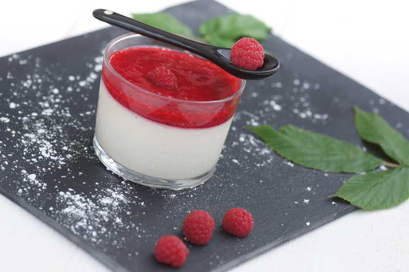 panacotta aux framboises