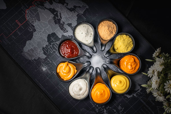 assortiment de sauces fromage blanc