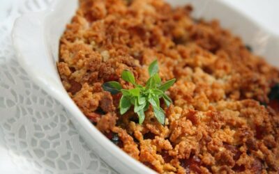 Crumble de saumon aux légumes