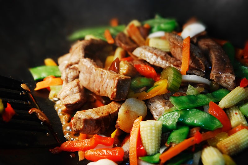 wok de legumes et boeuf